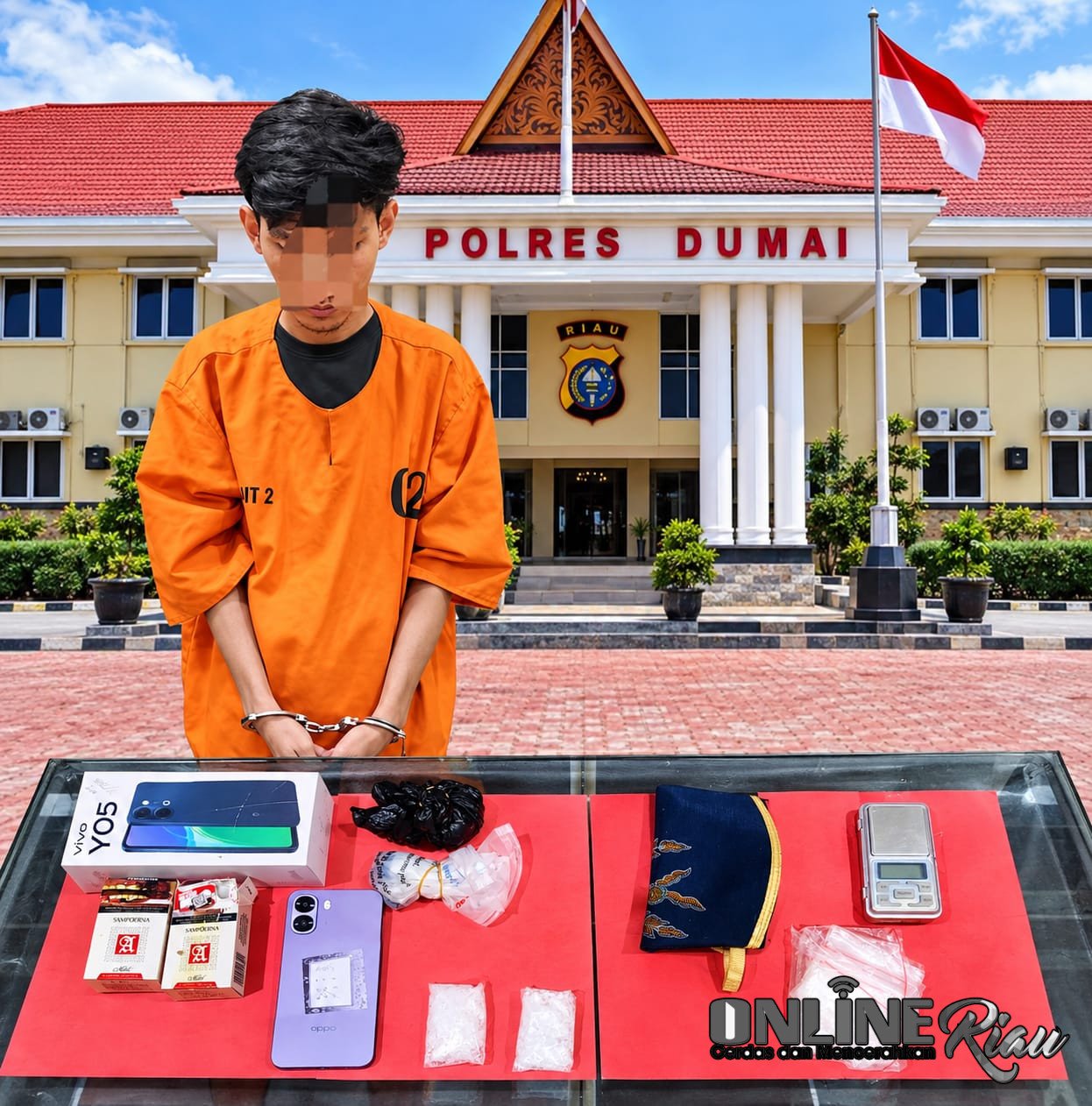 Satresnarkoba dan Satpolair Polres Dumai Ungkap Dugaan Peredaran Sabu 25,68 Gram di Pelabuhan JU