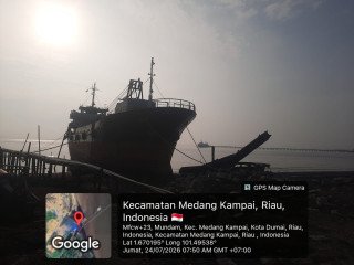 Kapal Asing Berbendera Mali Dipotong di Pesisir Mundam, KSOP Dumai Dikabarkan Keluarkan Peringatan Kedua